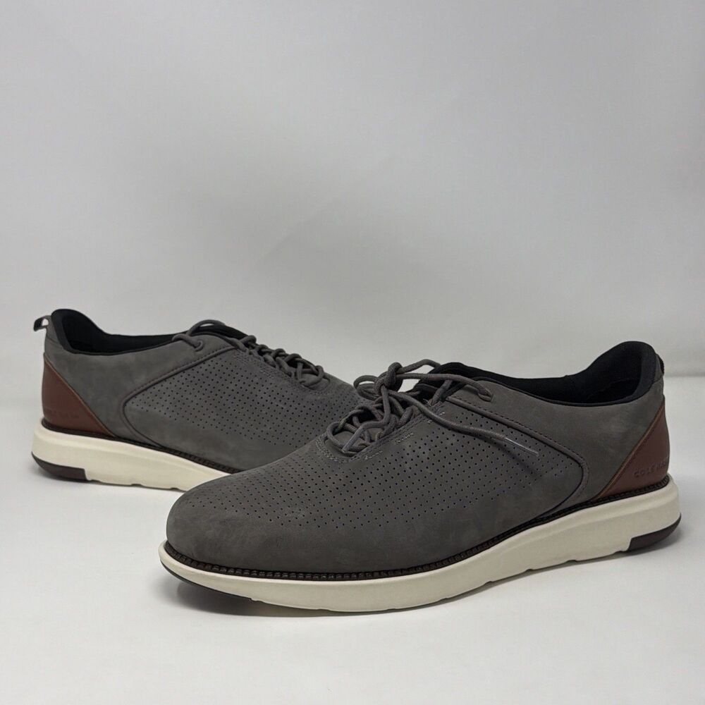 Cole Haan Grand Atlantic Perforated Sneakers Gray Mens Size 13M STORE MODEL